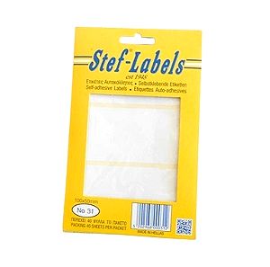 2 πακέτα Ετικέτες αυτοκόλλητες λευκές Ν31 Stef Labels 53mmx100mm