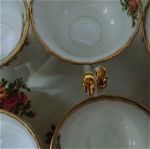 Σετ 6 φλιτζάνια τσαγιού/γαλλικού με 6 πιατάκια τους Royal Albert "old country roses" bone china England 1962-1973