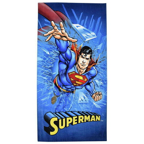Children's Superman beach towel blue new 140x70cm