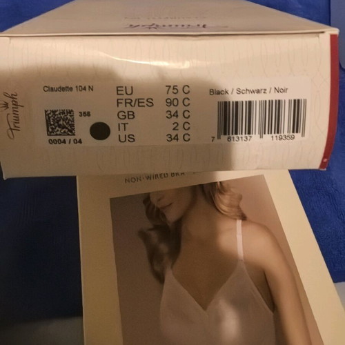 Triumph bra in black and beige, new, size 75c