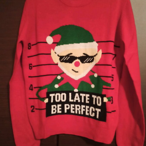 Christmas knitted sweater red, like new, age 10-12