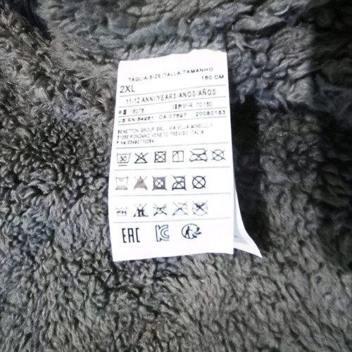 Benetton jacket 11-12 years like new, gray and blue, size 2XL