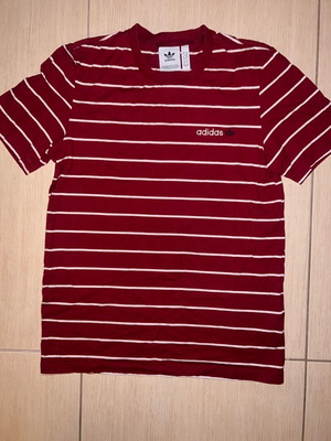 Adidas striped T-shirt like new, red, size S