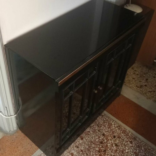 Wooden cabinet black lacquer like new