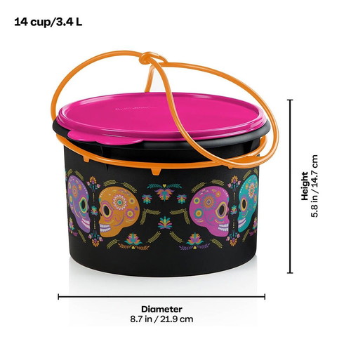 Tupperware Día De Los Muertos 3.4-liter container new