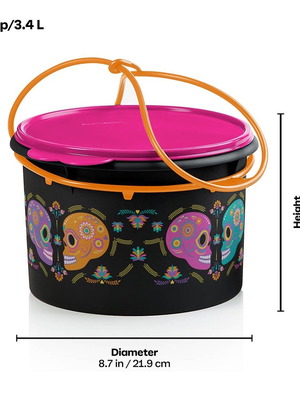 Tupperware Día De Los Muertos 3.4-liter container new