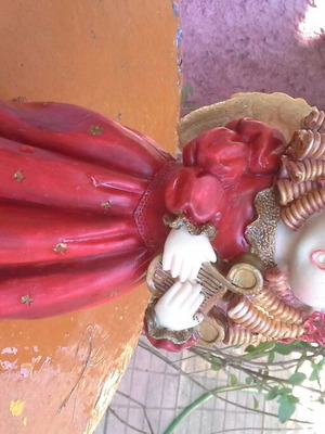 Clay angel about 30 cm like new