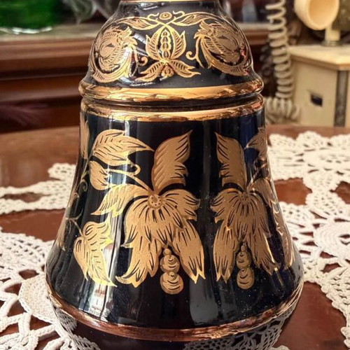 Perfume bottle used, ceramic, handmade, 10cm