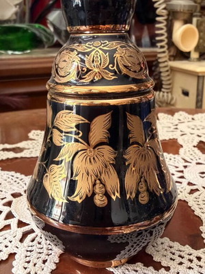 Perfume bottle used, ceramic, handmade, 10cm