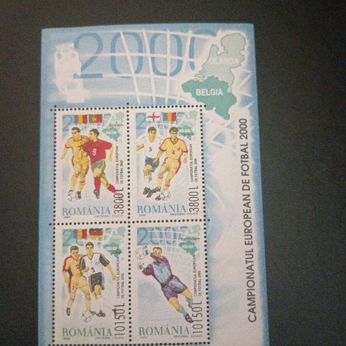 Romania Feuillet souvenir new, 2000 European football championship