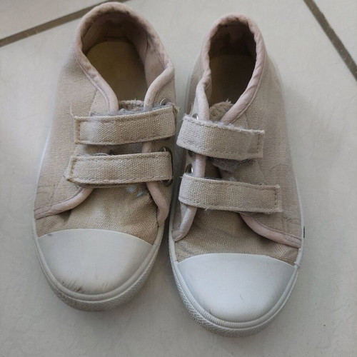 Beige canvas shoes No27 used for boy and/or girl