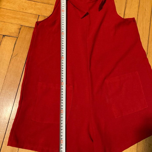 Jumpsuit shorts used, red, size S