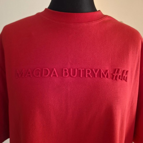 Magda Butrym for HM T-shirt like new, red, one size