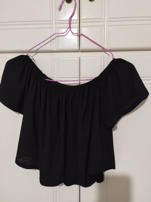 Bershka Crop Top Black like new XS/Small
