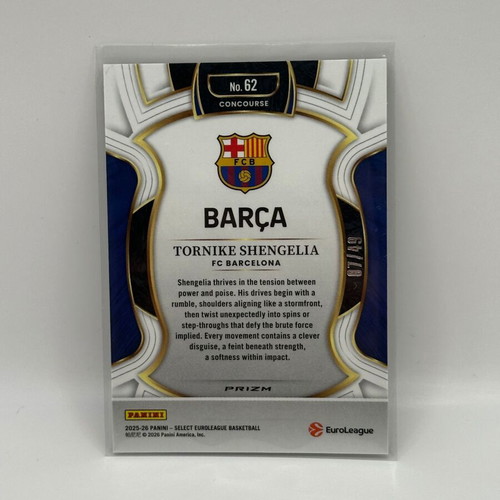 2025-26 Panini Select Euroleague Tornike Shengelia Bronze Card #62 Barcelona new