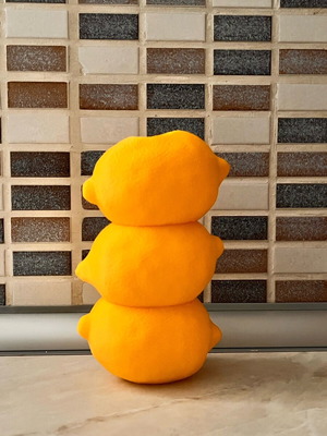 Lemon vase made to order, height 16 cm, PLA material