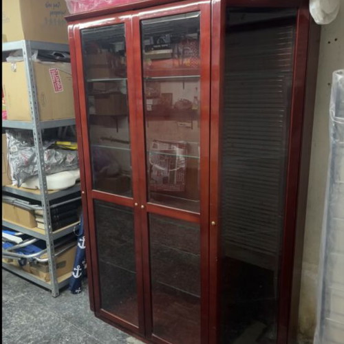 Display cabinet used, rosewood, 1.93m height, 1.50m width