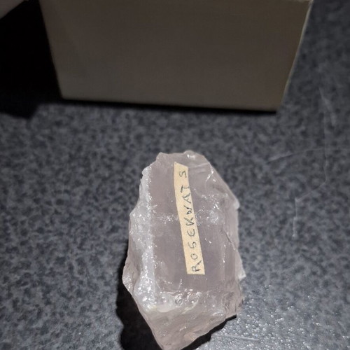 Rose Quartz natural raw stone in gift box, like new