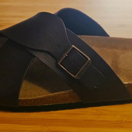 Birkenstock brown leather sandals new, size 42