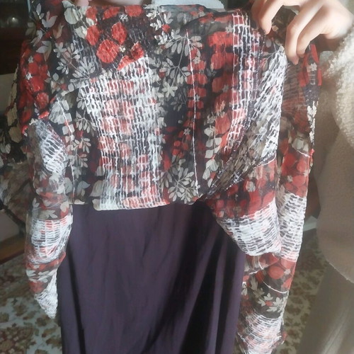 Marks & Spencer skirt with elastic waist like new, black and multicolor XXL