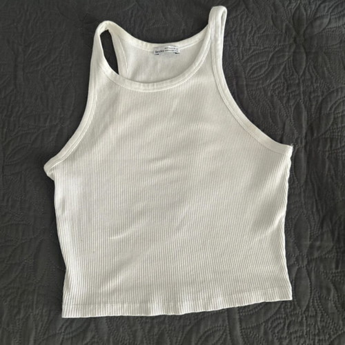 Bershka White Sleeveless Top like new, size M