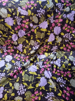 Cotton satin fabric floral like new, 0.80m x 5.70m