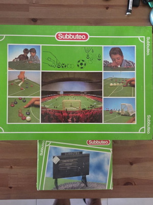 Subbuteo Club Edition and Authentic Scoreboard used, retro football set