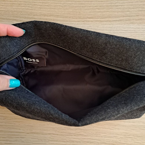 Hugo Boss toiletry bag gray new