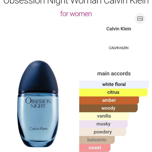 Γυναικείο άρωμα Obsession Night by Calvin Klein 100ml EDP σαν καινούργιο