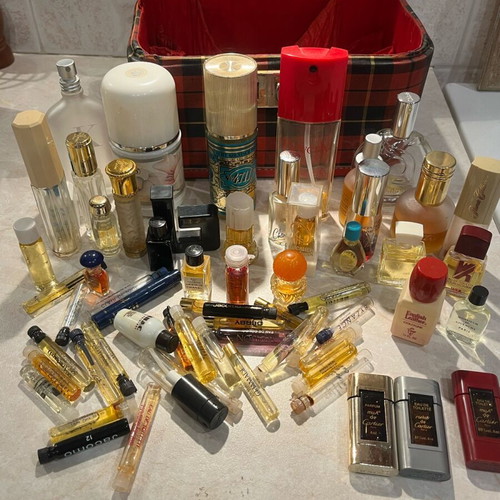 Old women's perfumes used, collectible bottles 1960-1990