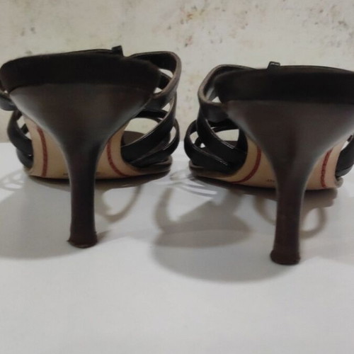 Women's heeled sandals, 7 cm heel height