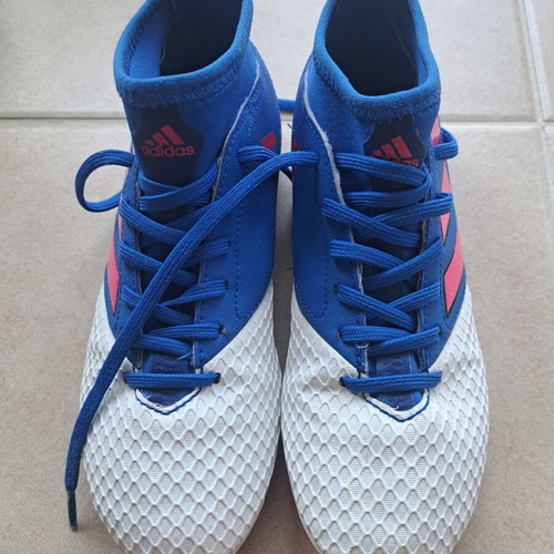 Adidas ACE 17.3 TF Junior football shoes size 36 used, white and blue