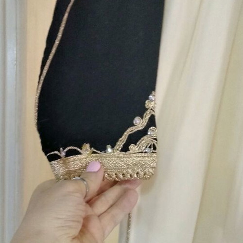 Baroque velvet dress with gold embroidery, maxi formalwear