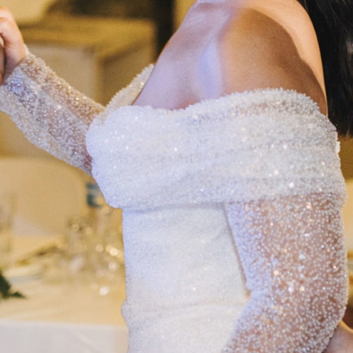 Sposa Moda wedding dress with detachable train and sleeves