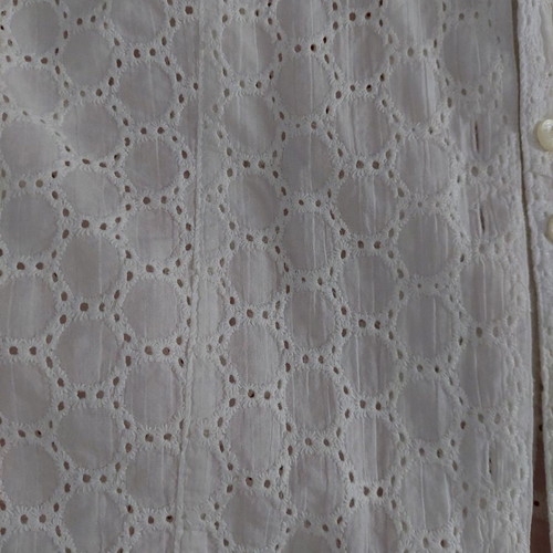 Women’s sleeveless lace guipure shirt used, white, size XL
