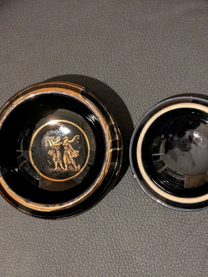 Βάζο χρυσό 24Κ με καπάκι χειροποίητο μεταχειρισμένο