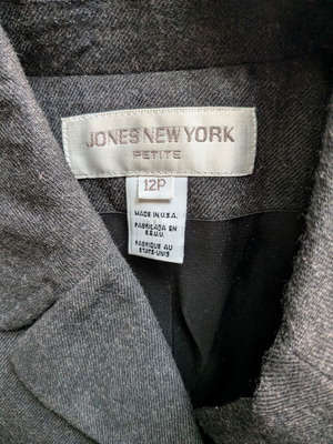 Jones New York γυναικείο μάλλινο σακάκι σε γκρι, μέγεθος 12 petite