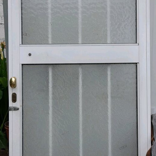 Aluminum door used, dimensions 213x85 cm