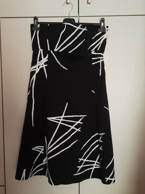 Vivette Strapless Dress like new, black and white