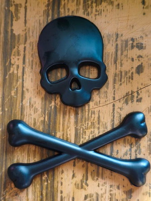 3D metal skull sticker new