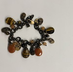 Bracelet with semiprecious stones like new, brown
