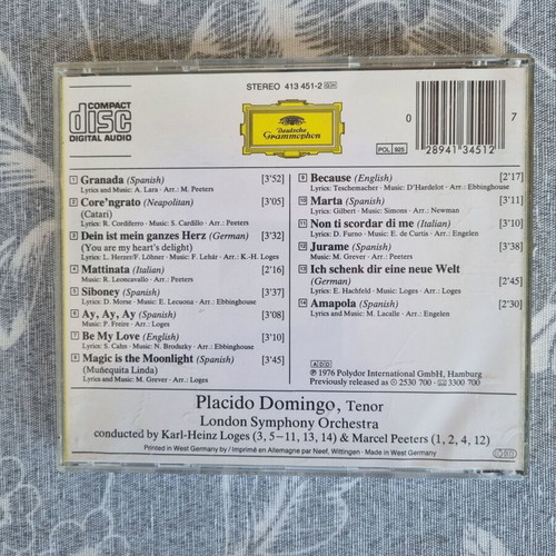 Plácido Domingo Be My Love CD like new, classic music