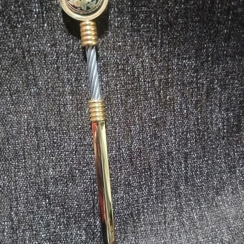 Spanish Toledo letter opener with Damascene design unused