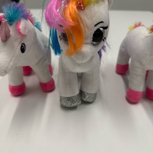 My Little Pony plush toys like new, set of 4 colorful ponies