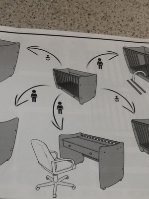 Lorelli Crib-Bed-Desk like new