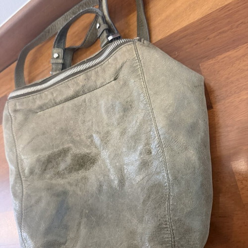 Michael Kors Lisbeth μεσαίο δερμάτινο σακίδιο, σκούρο ελιάς