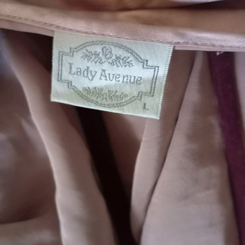 Lady Avenew pure silk robe used, pink, missing belt