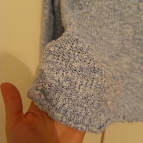 Leone long-sleeve blouse like new, blue, size M