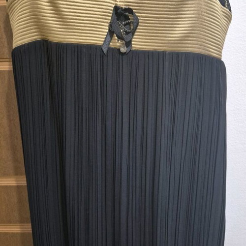 BSB evening dress like new, black with gold bust and lace