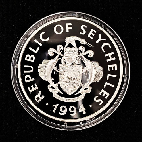 Seychelles 1994 Lady of the Century silver proof coin like new with COA